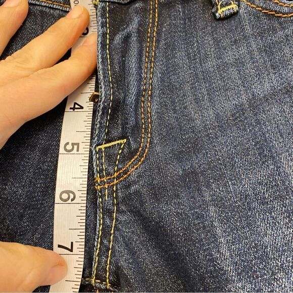 Lucky Brand low mid rise dark wash straight Y2K jeans 32” long inseam  -2/26 - Picture 12 of 13